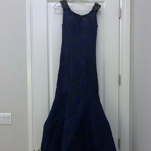 jovani navy blue dress